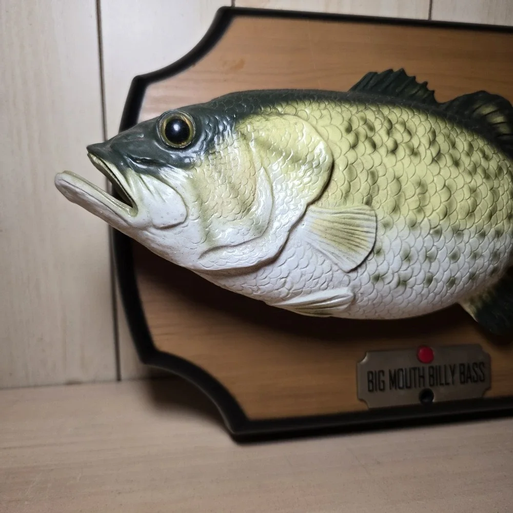 Vtg Gemmy 1999 Big Mouth Billy Bass Singing Talking Fish Decoration READ Parts